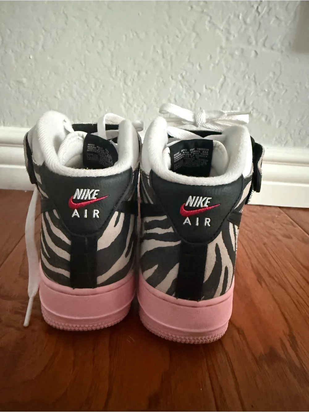 Nike Airforce 1 high tops- animal print size 8 women